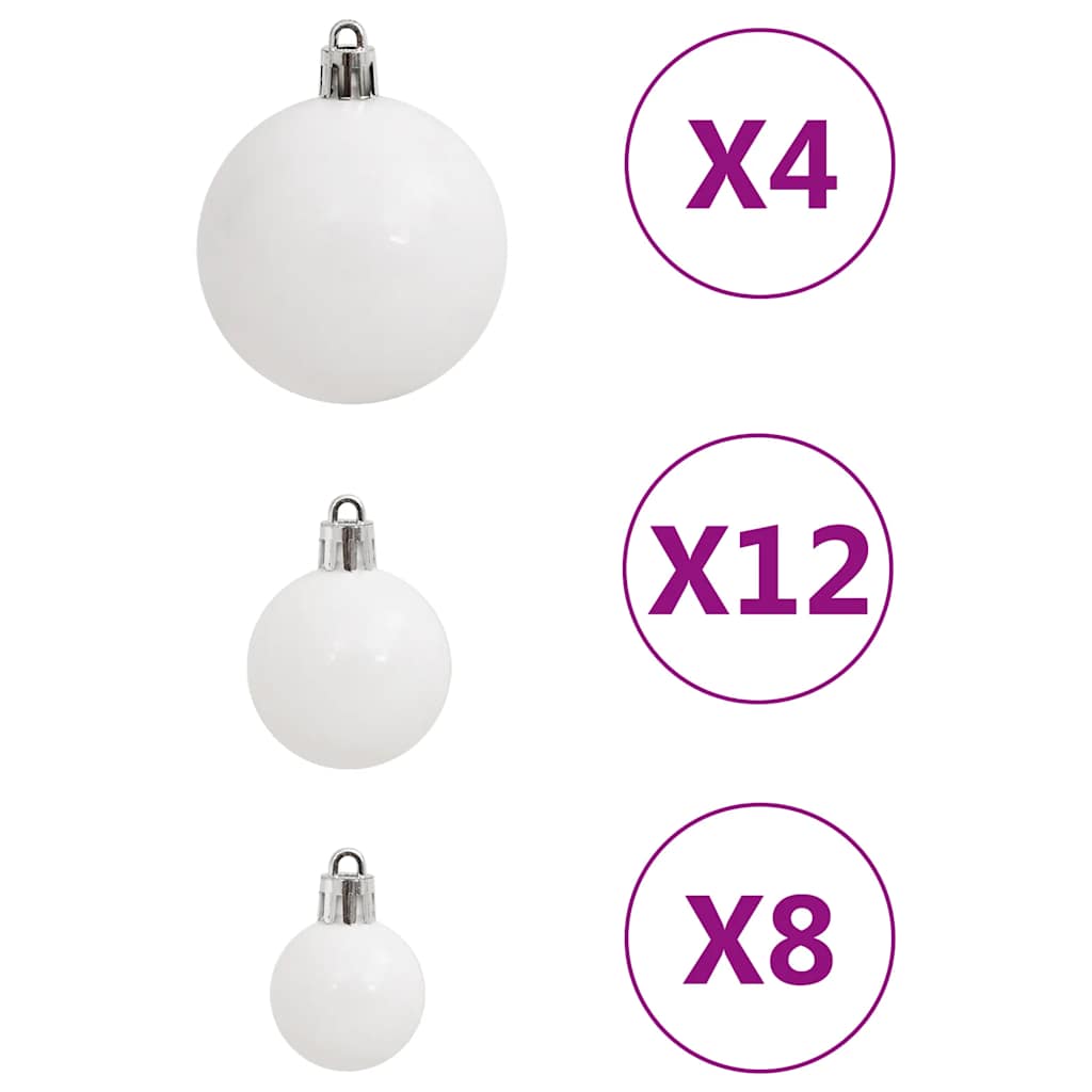 Christmas Bauble Set Set of 111 White Polystyrene (PS)