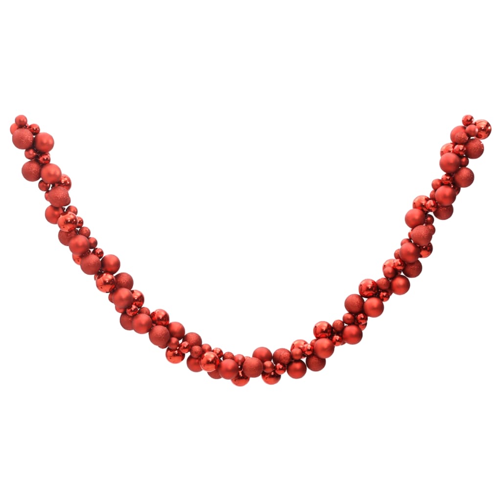 Christmas Balls Garland Red 68.9" Polystyrene