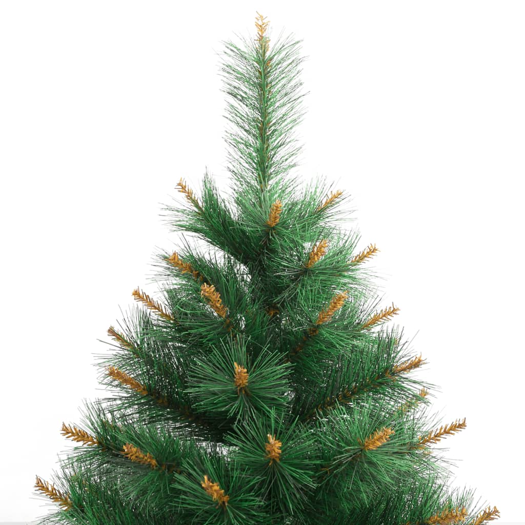 Artificial Hinged Christmas Tree Green and Yellow PVC, metal Medium