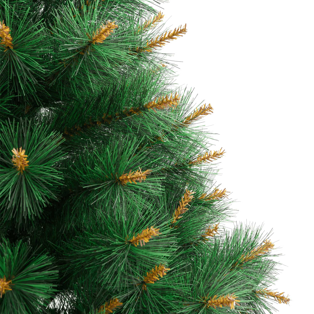 Artificial Hinged Christmas Tree Green and Yellow PVC, metal Medium