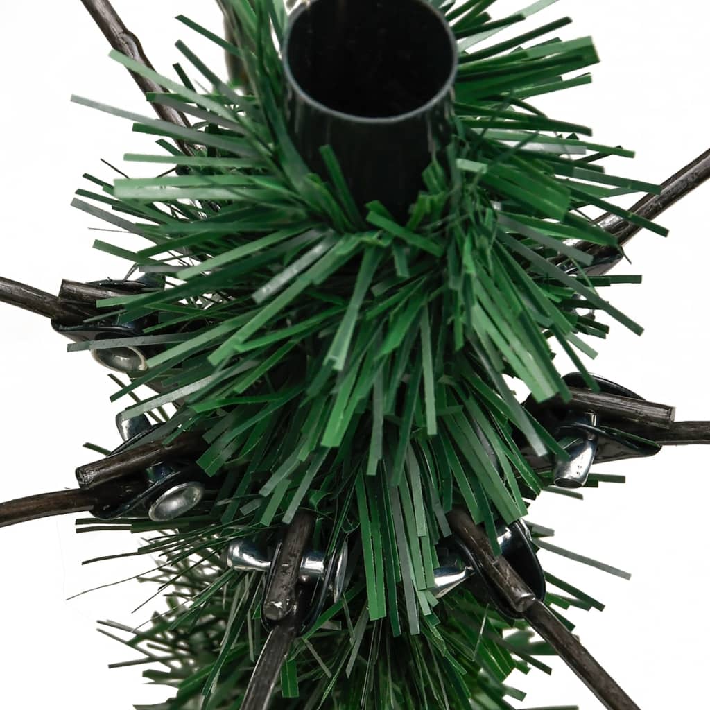 Artificial Hinged Christmas Tree Green and Yellow PVC, metal Medium