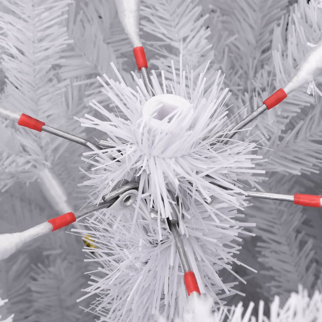 Artificial Hinged Christmas Tree with Flocked Snow 94.5"