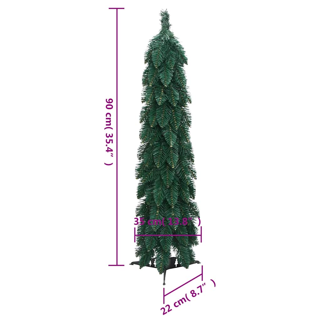 Artificial Christmas Tree Green with warm white LEDs PVC