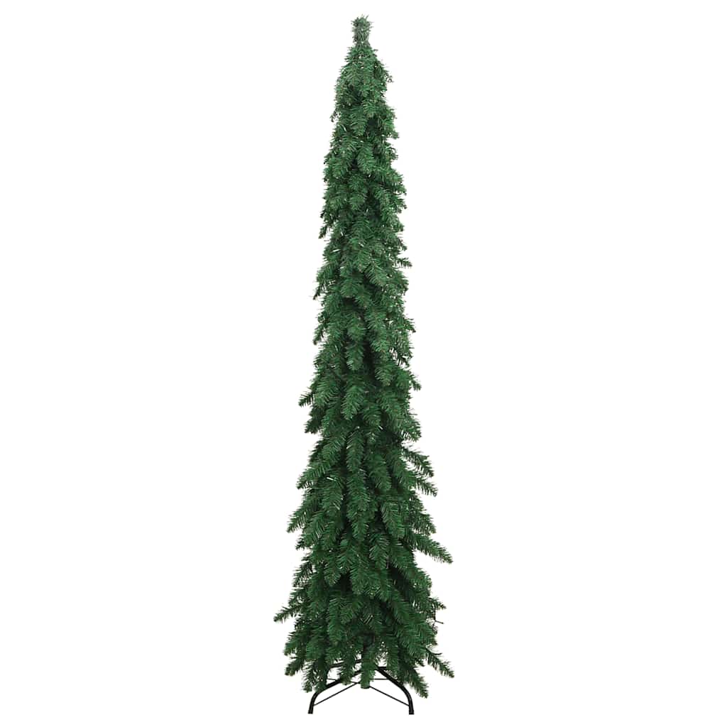 Artificial Christmas Tree Green, Warm White PVC, Metal 82.7 in