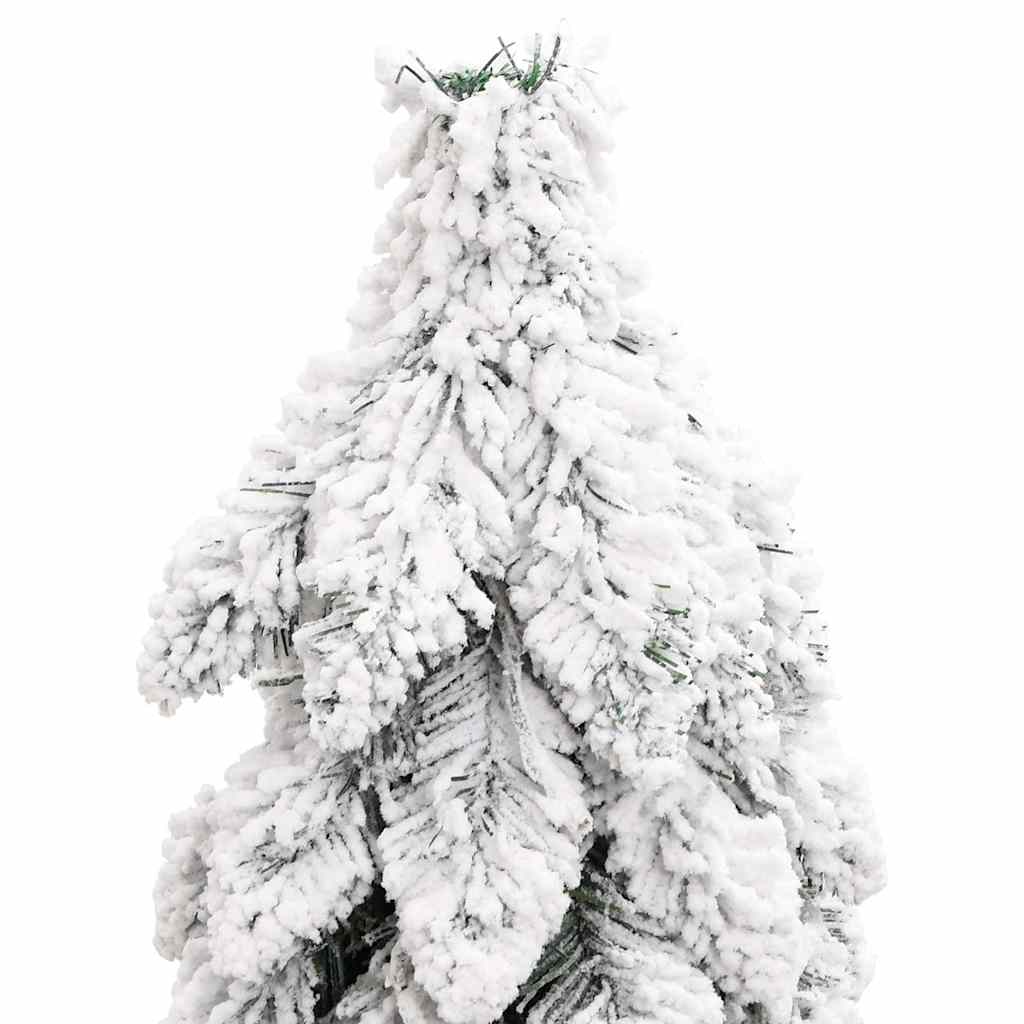 Artificial Pre-lit Christmas Tree with 80 LEDs and Flocked Snow 59.1"