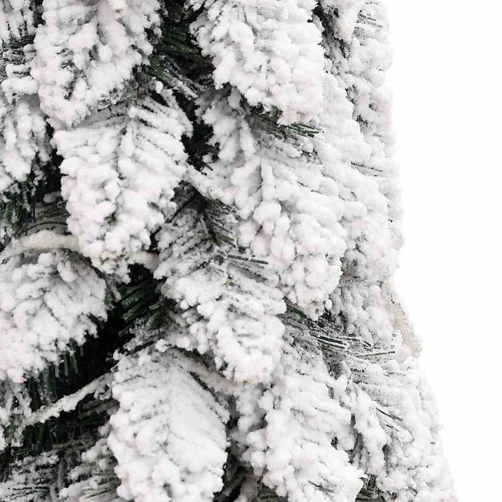 Artificial Pre-lit Christmas Tree with 80 LEDs and Flocked Snow 59.1"