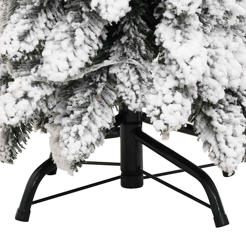 Artificial Pre-lit Christmas Tree with 80 LEDs and Flocked Snow 59.1"