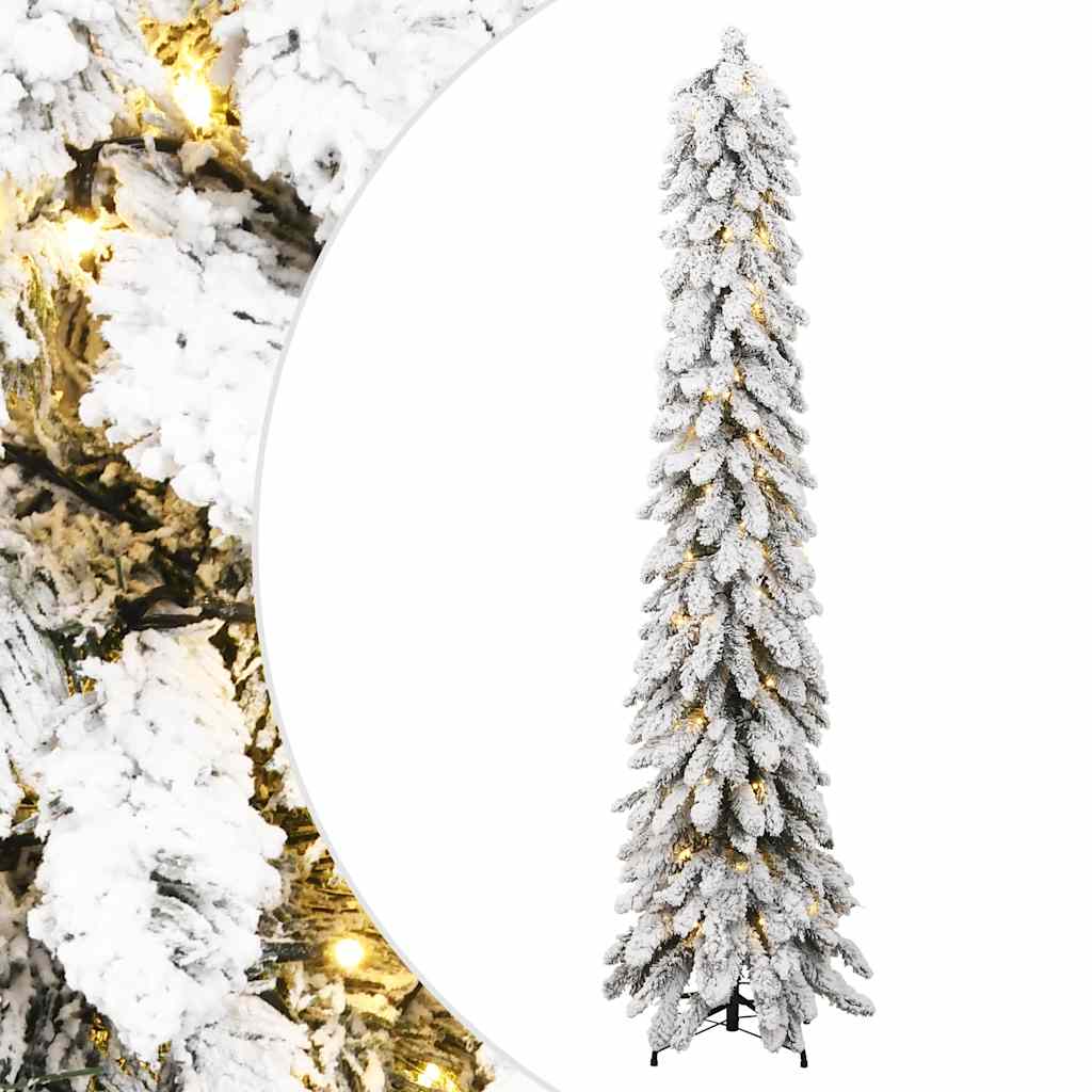 Artificial Christmas Tree Green and white PVC, Metal 82.7 in tall