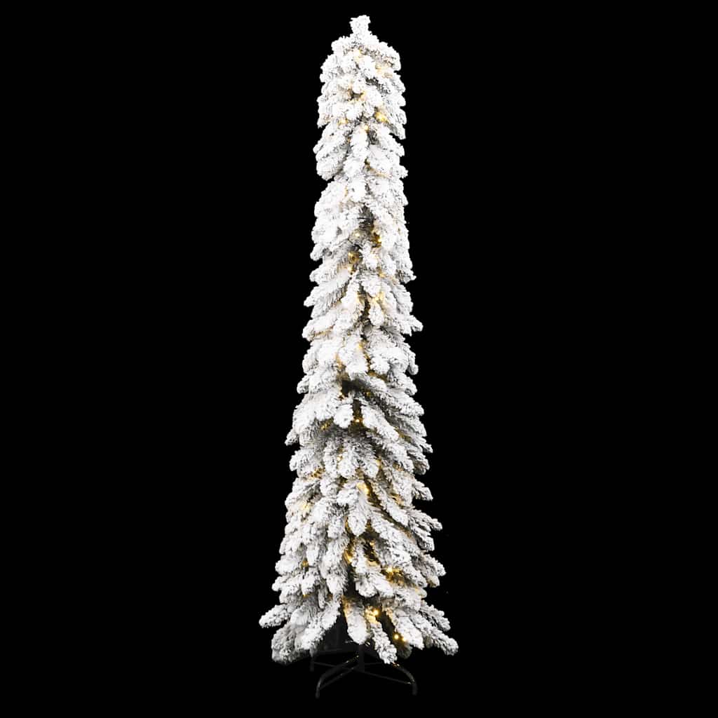 Artificial Christmas Tree Green and white PVC, Metal 82.7 in tall