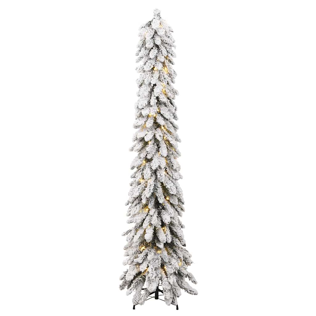 Artificial Christmas Tree Green and white PVC, Metal 82.7 in tall