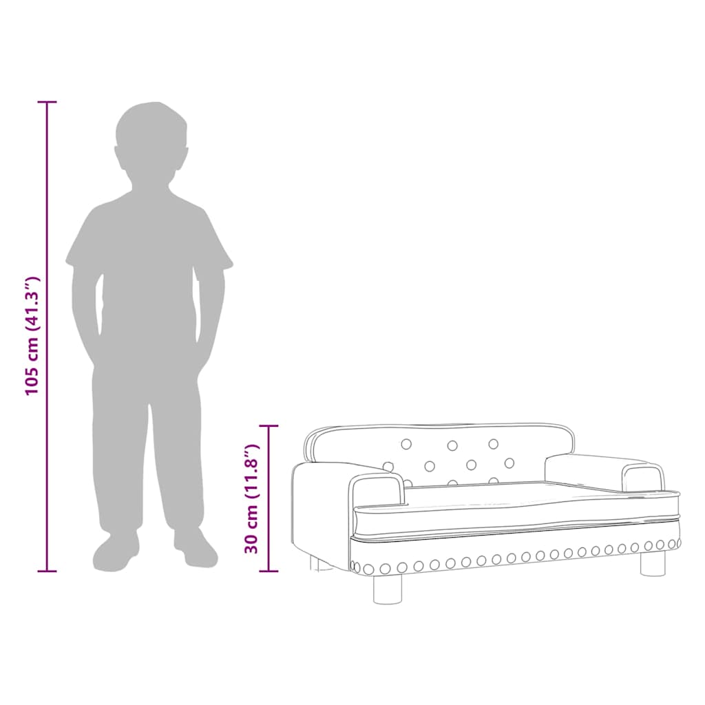 Kids Sofa Grey Faux Leather Mini Attractive Design Kids Sofa