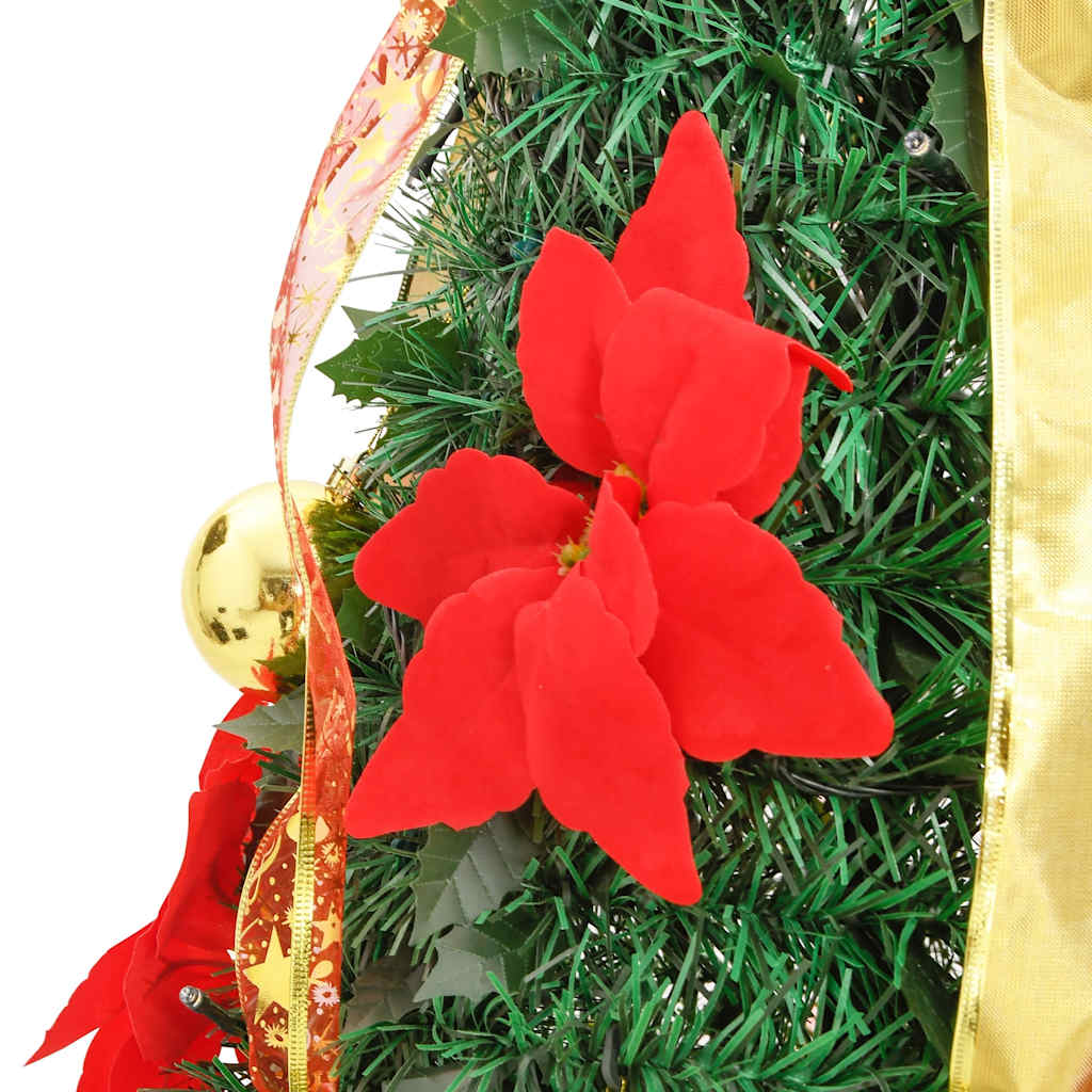 Artificial Christmas Tree Green, Warm White, Red, Gold PVC, Metal