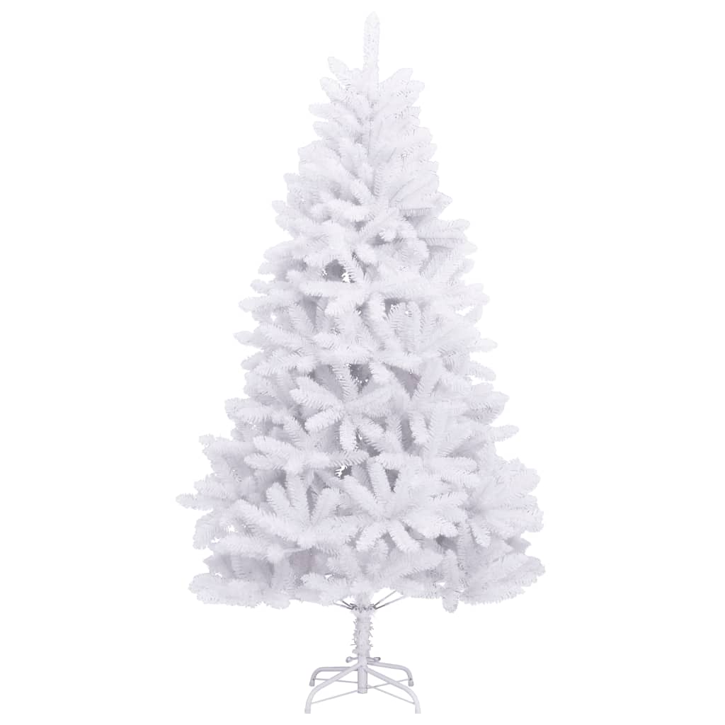 Artificial Hinged Christmas Tree with Stand White 106.3"