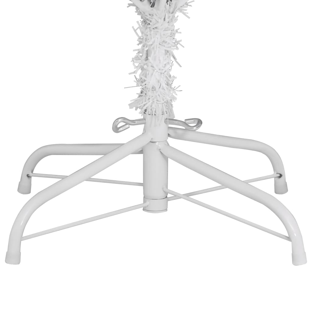 Artificial Hinged Christmas Tree with Stand White 106.3"