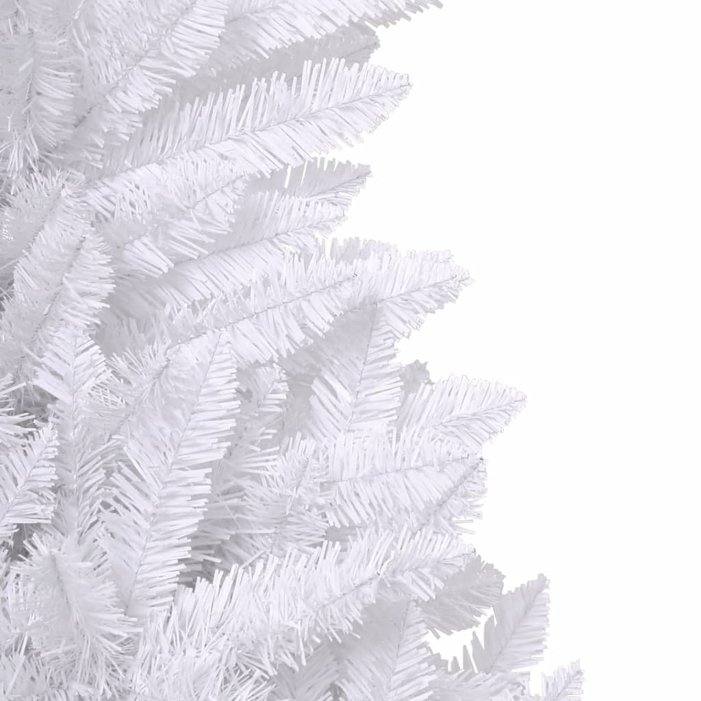 Artificial Hinged Christmas Tree with Stand White 106.3"