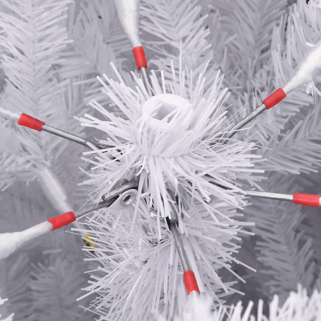 Artificial Hinged Christmas Tree with Stand White 106.3"