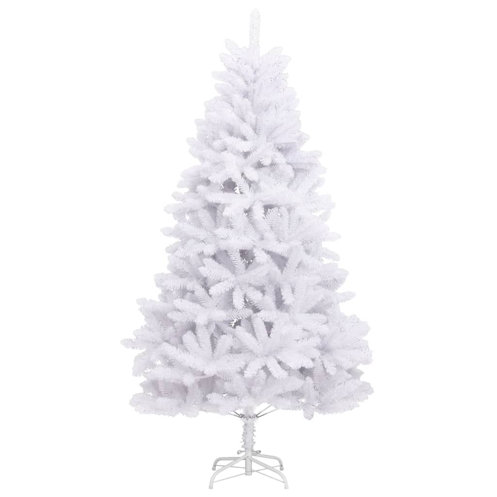 Artificial Hinged Christmas Tree with Stand White 118.1"