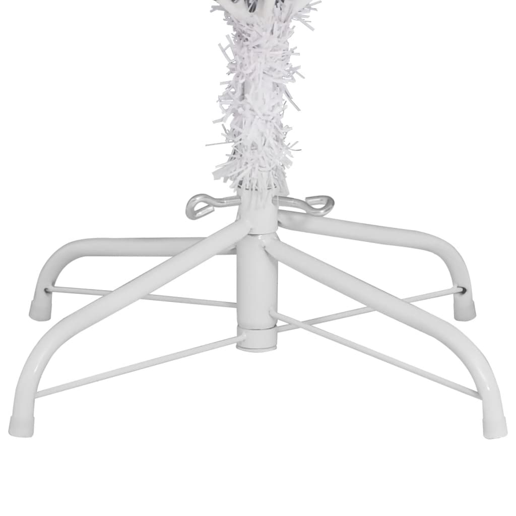Artificial Hinged Christmas Tree with Stand White 118.1"