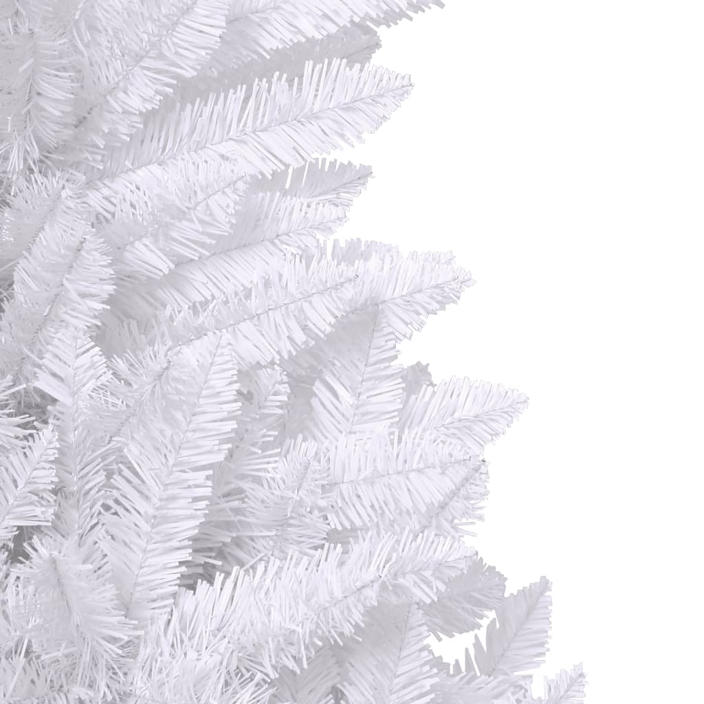 Artificial Hinged Christmas Tree with Stand White 118.1"