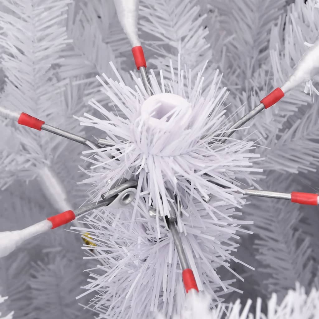 Artificial Hinged Christmas Tree with Stand White 118.1"