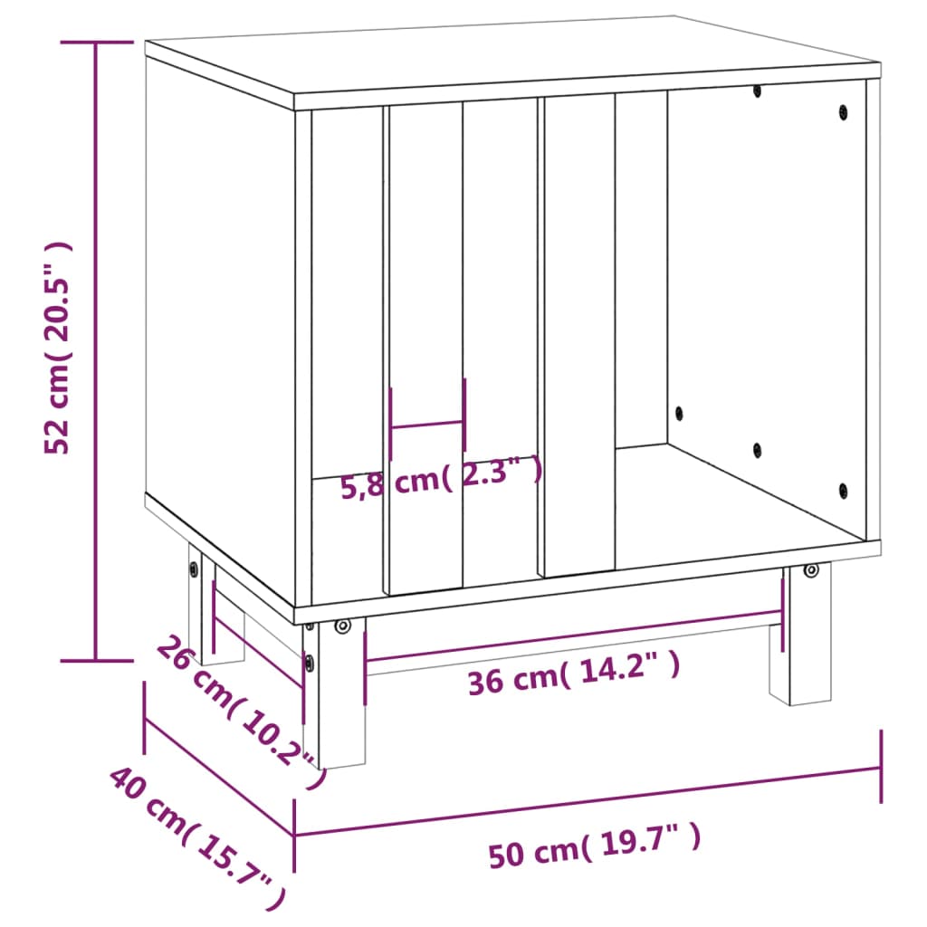 Dog House White Solid pine wood 19.7 x 15.7 x 20.5 in Durable