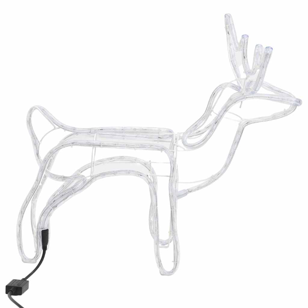 Christmas Reindeer Figure Set of 2 Warm White Steel