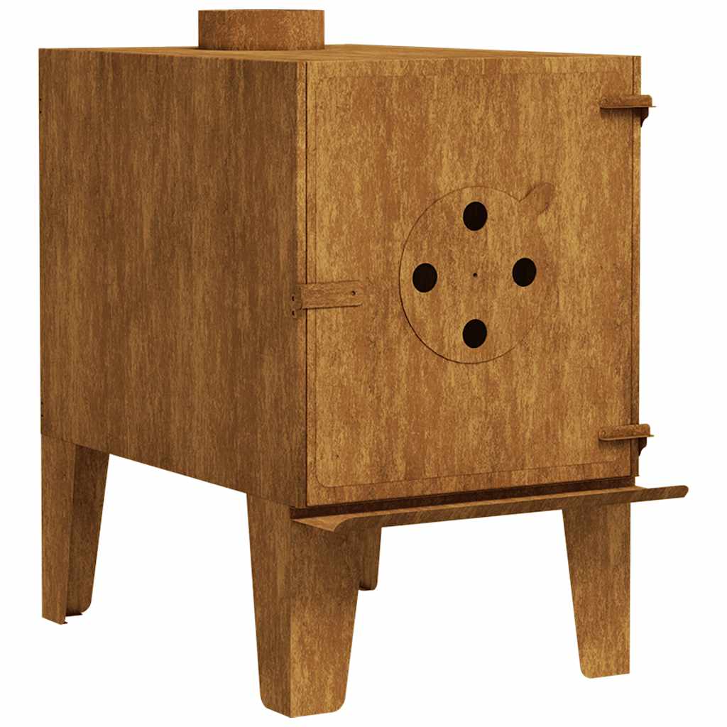 Camping Stove 13.8"x19.7"x21.7" Corten Steel