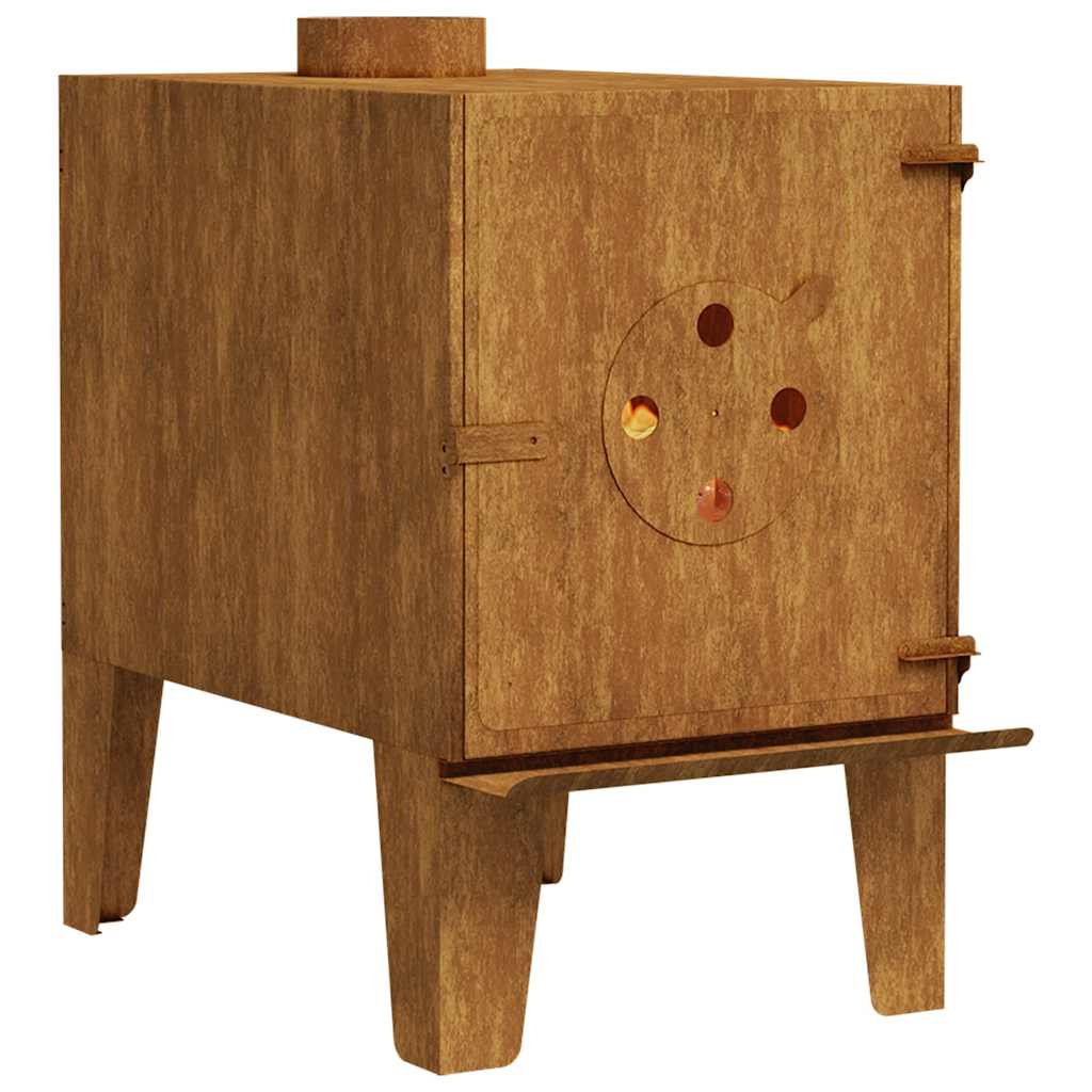 Camping Stove 13.8"x19.7"x21.7" Corten Steel
