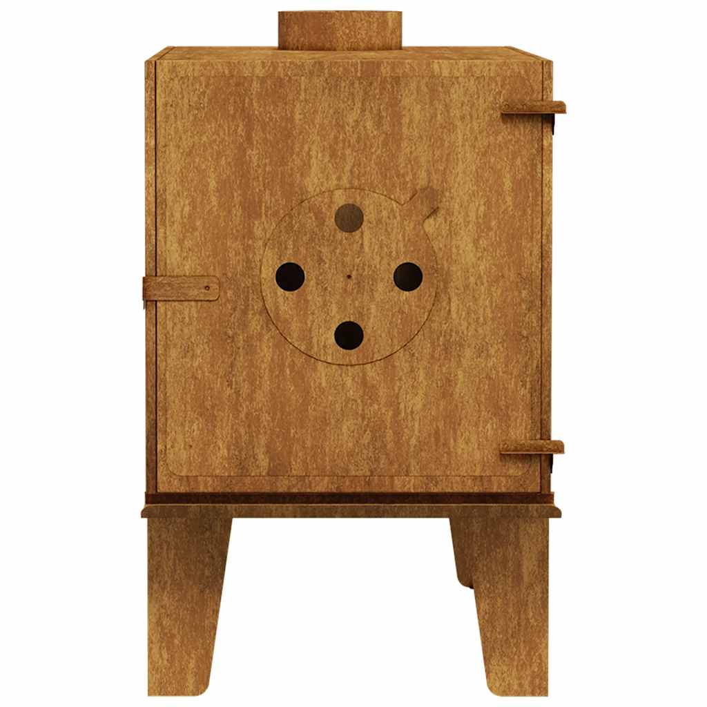 Camping Stove 13.8"x19.7"x21.7" Corten Steel