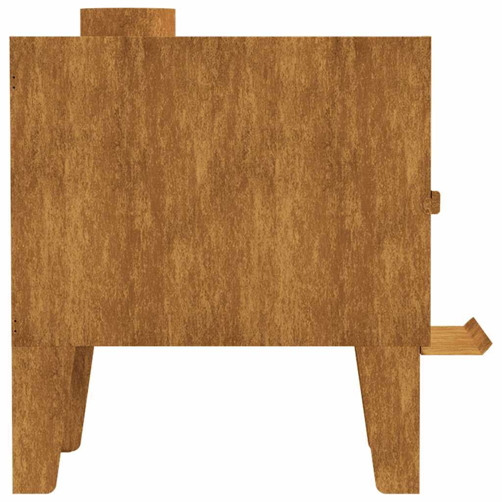 Camping Stove 13.8"x19.7"x21.7" Corten Steel