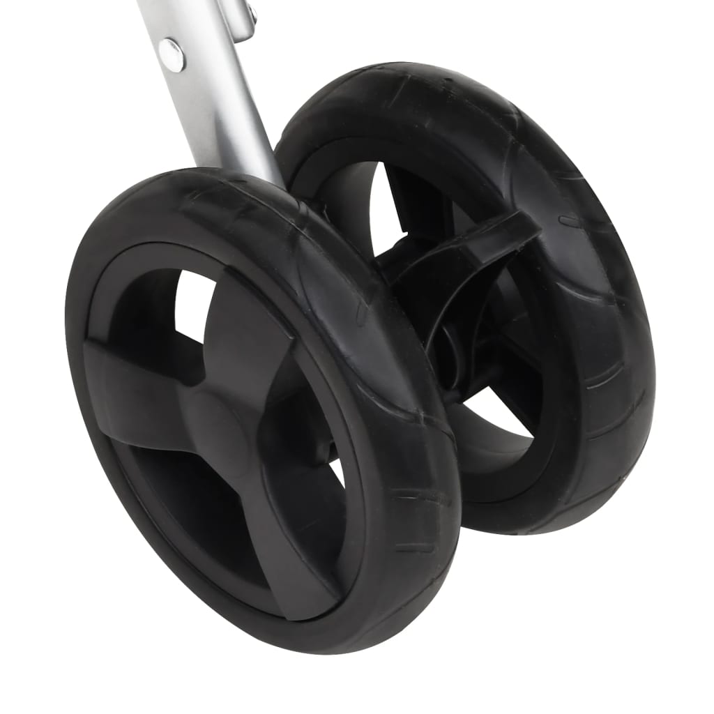 Dog Stroller Green Linen fabric 39.4 x 19.3 x 37.8 in Foldable