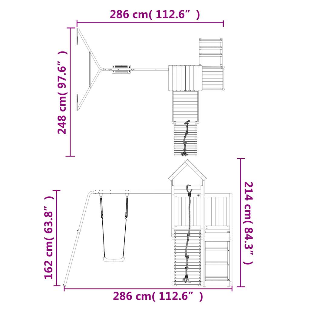 Outdoor Playset Pinewood Solid pine wood Standard Durable