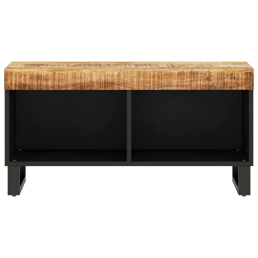TV Cabinet Natural wood and black Solid mango wood, Iron Medium