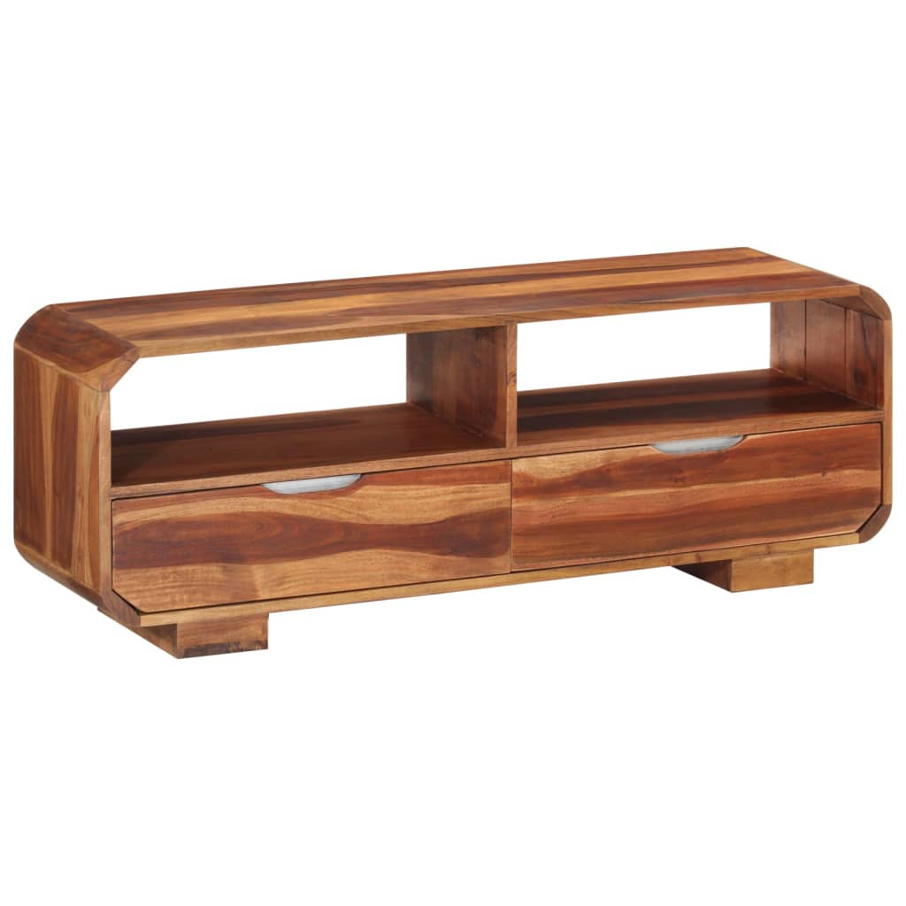 TV Cabinet Honey-colored Solid acacia wood Medium TV Cabinet