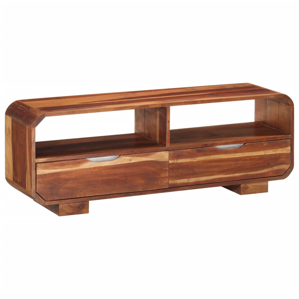 TV Cabinet Honey-colored Solid acacia wood Medium TV Cabinet