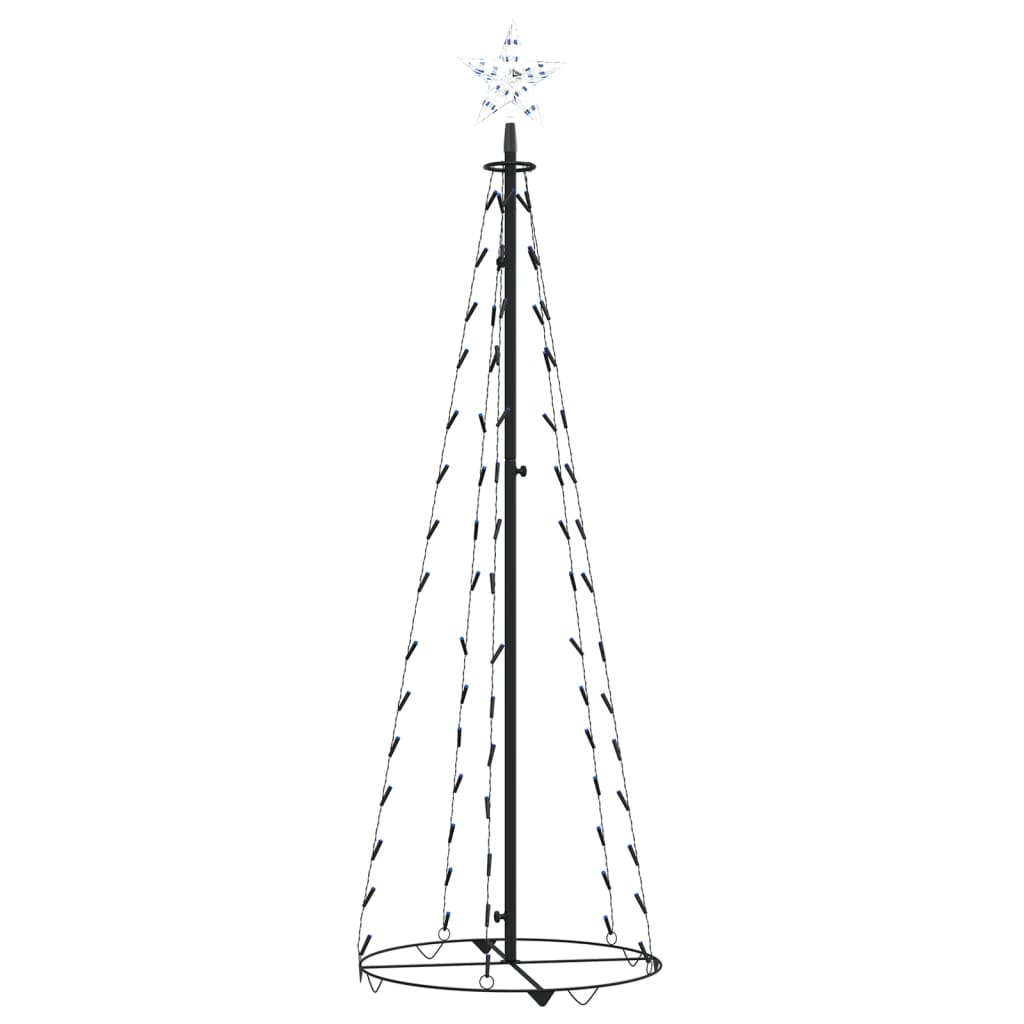 Christmas Cone Tree Blue 84 LEDs Decoration 19.7"x59.1"
