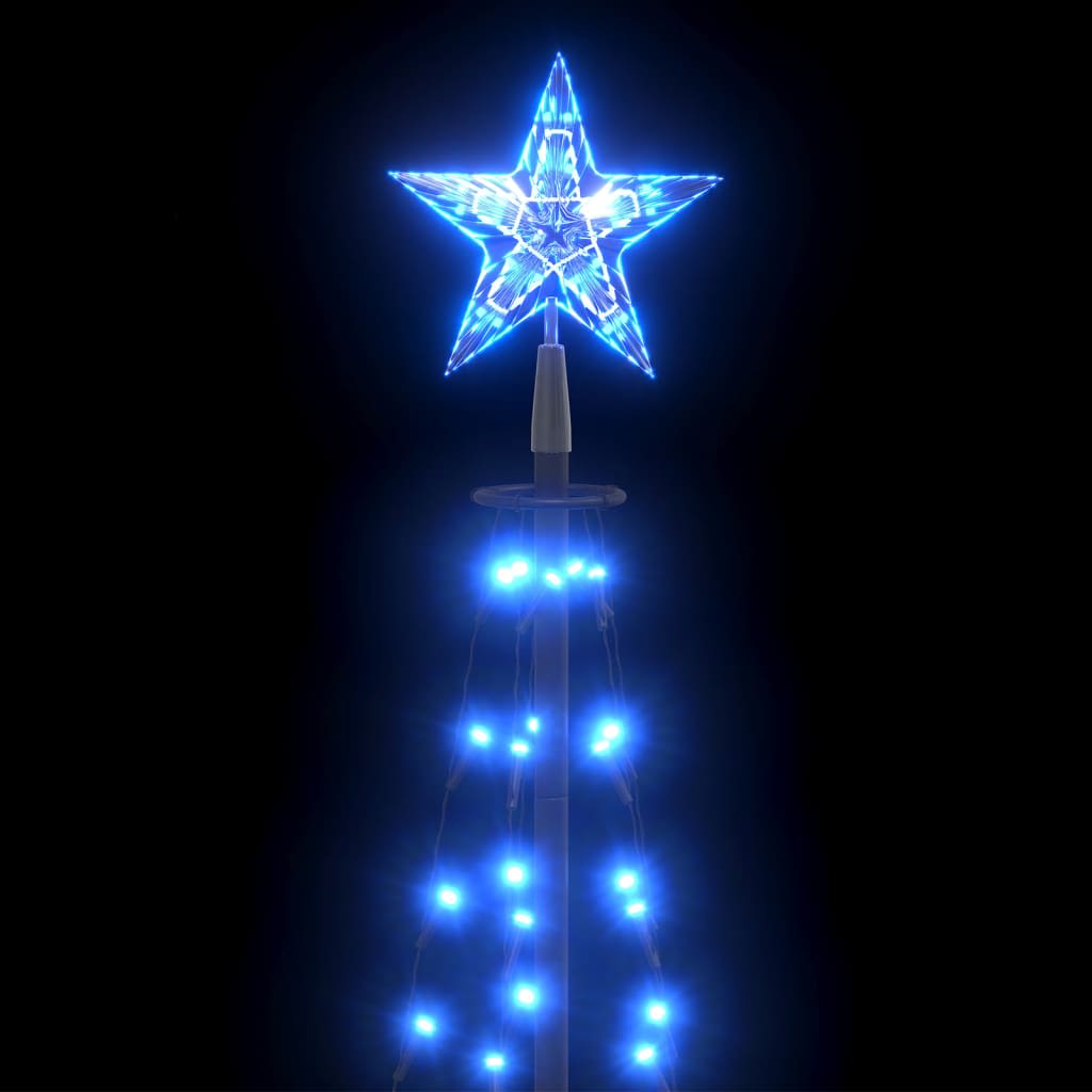 Christmas Cone Tree Blue 84 LEDs Decoration 19.7"x59.1"