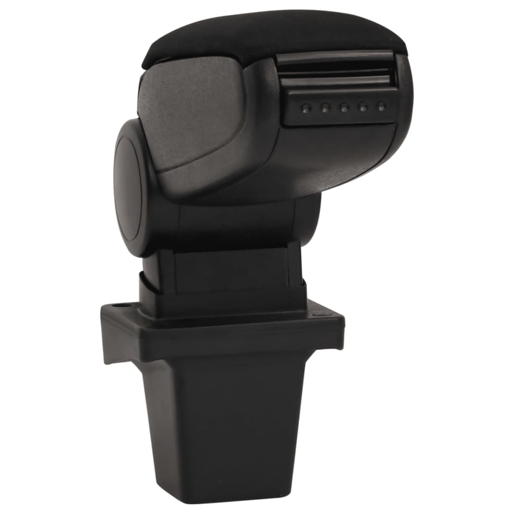 Car Armrest Black 5.5"x13"x(12.6"-19.1") ABS