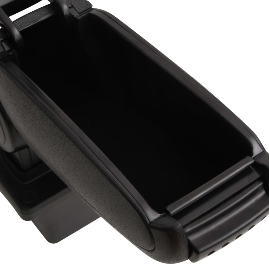 Car Armrest Black 5.5"x13"x(12.6"-19.1") ABS