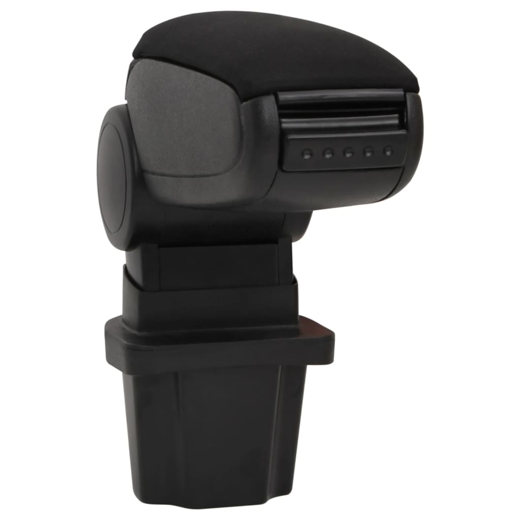 Car Armrest Black 5.3"x12.8"x(12.2"-18.3") ABS