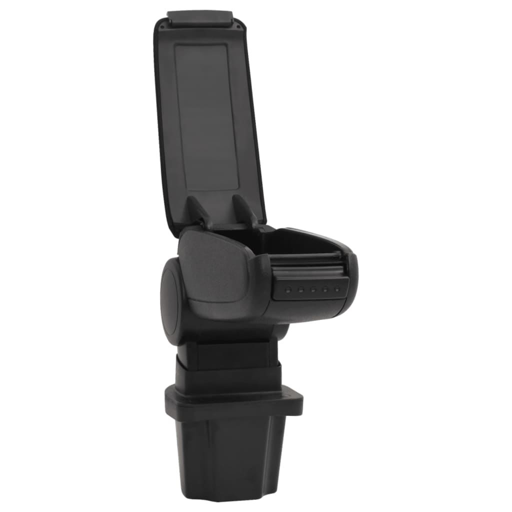Car Armrest Black 5.3"x12.8"x(12.2"-18.3") ABS