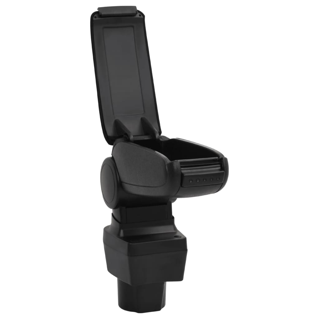 Car Armrest Black 4.7"x12.6"x(12.6"-19.3") ABS
