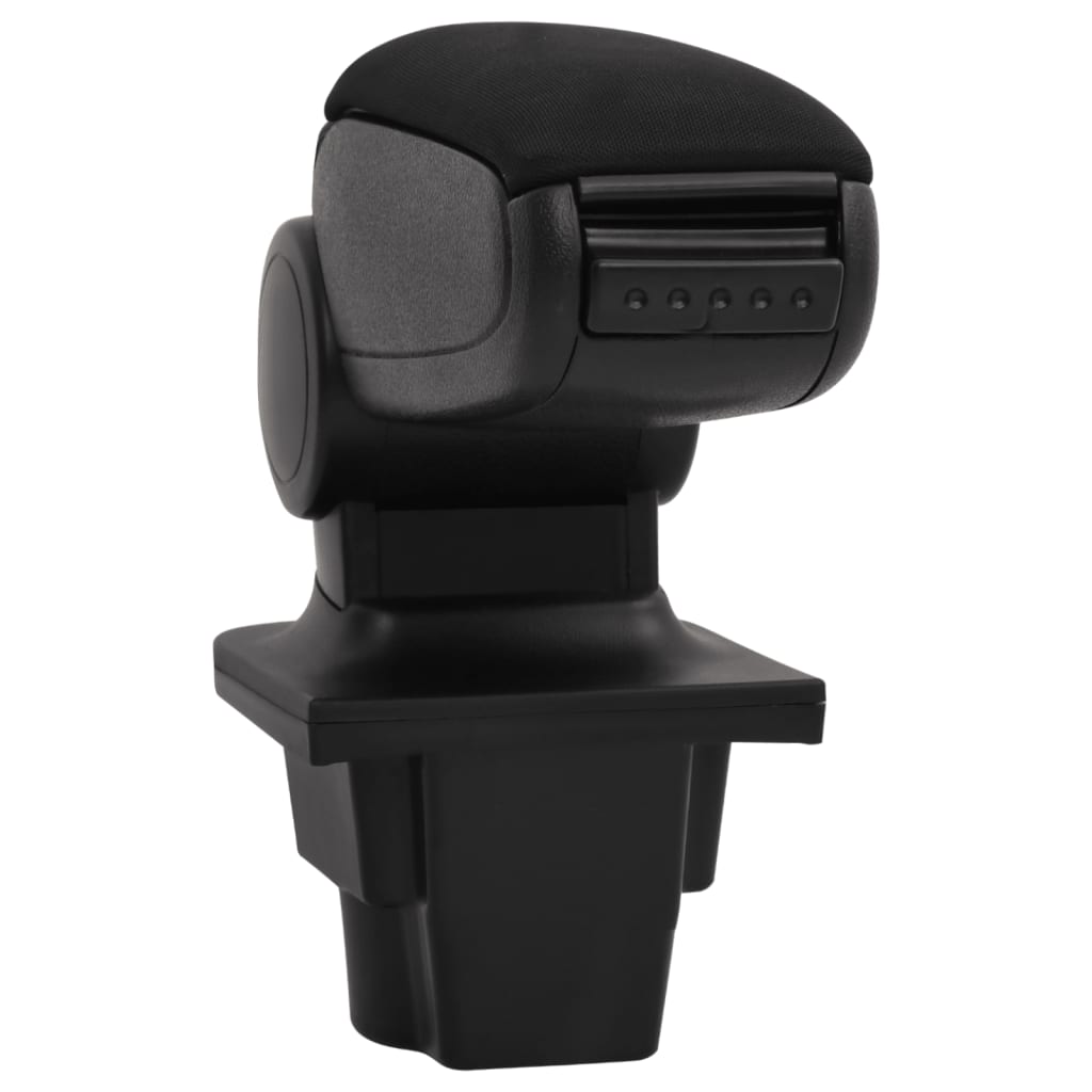 Car Armrest Black 6.3"x13.8"x(11.8"-19.3") ABS