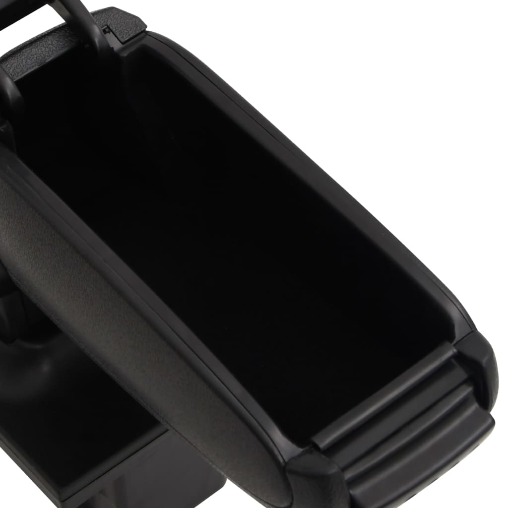 Car Armrest Black 6.3"x13.8"x(11.8"-19.3") ABS