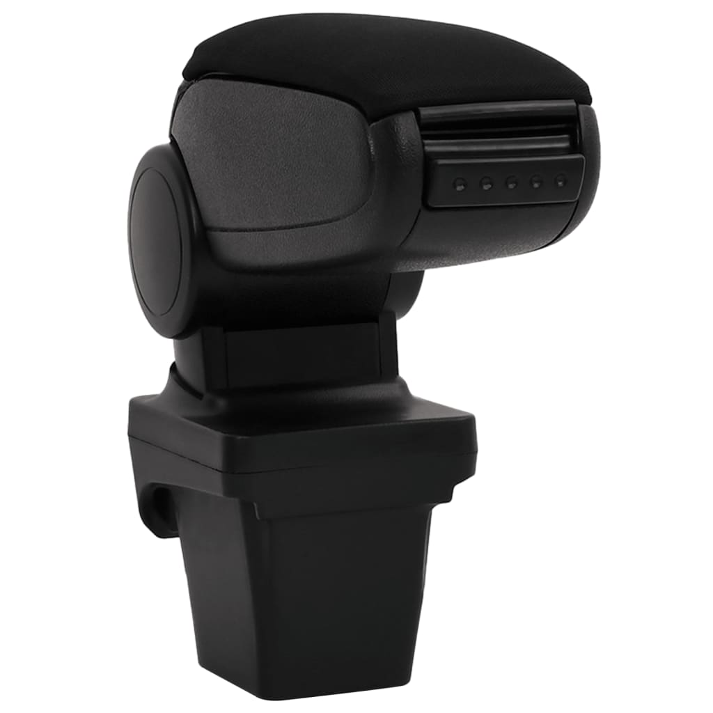 Car Armrest Black 5.1"x13"x(12.2"-18.9") ABS