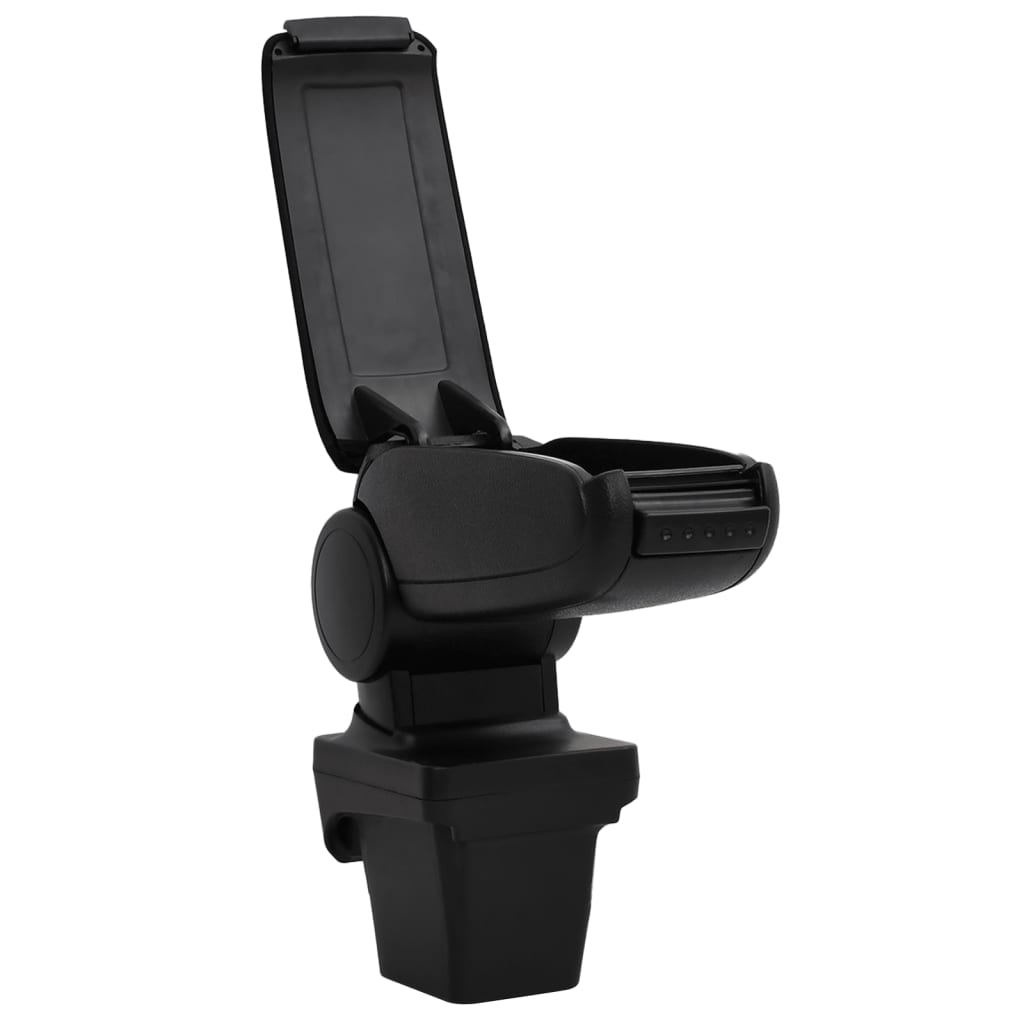 Car Armrest Black 5.1"x13"x(12.2"-18.9") ABS