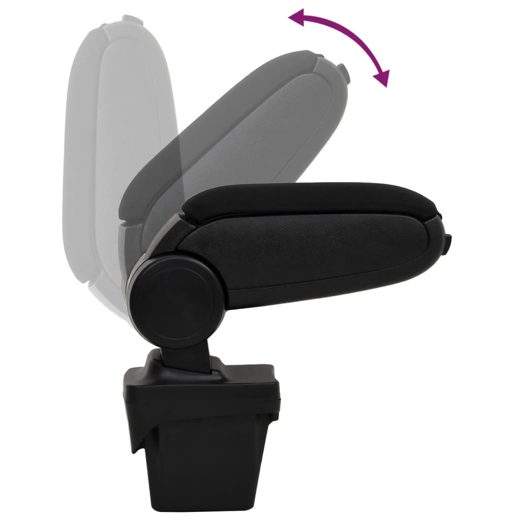 Car Armrest Black 5.1"x13"x(12.2"-18.9") ABS