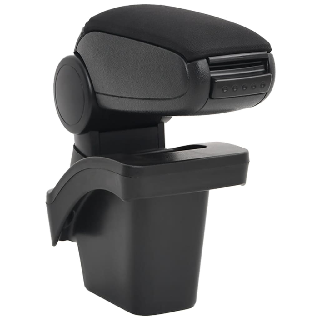 Car Armrest Black 6.3"x11.8"x(15.7"-19.7") ABS