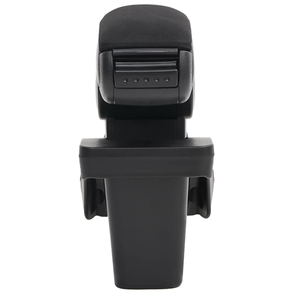 Car Armrest Black 6.3"x11.8"x(15.7"-19.7") ABS