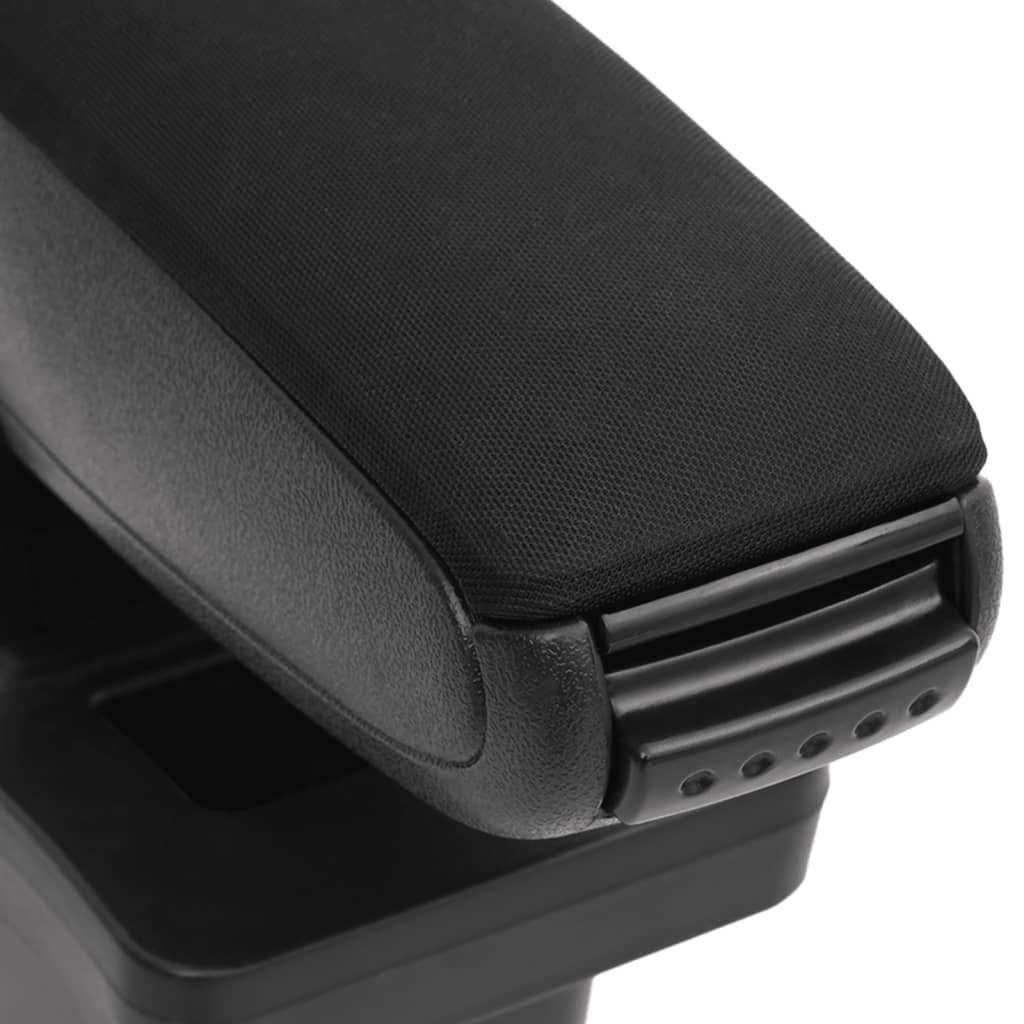 Car Armrest Black 6.3"x11.8"x(15.7"-19.7") ABS
